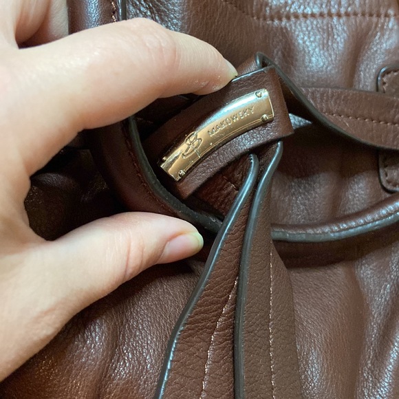 B MAKOWSKY Brown Genuine Leather Hand Bag Shoulder Satchel Bag Purse - Picture 4 of 13